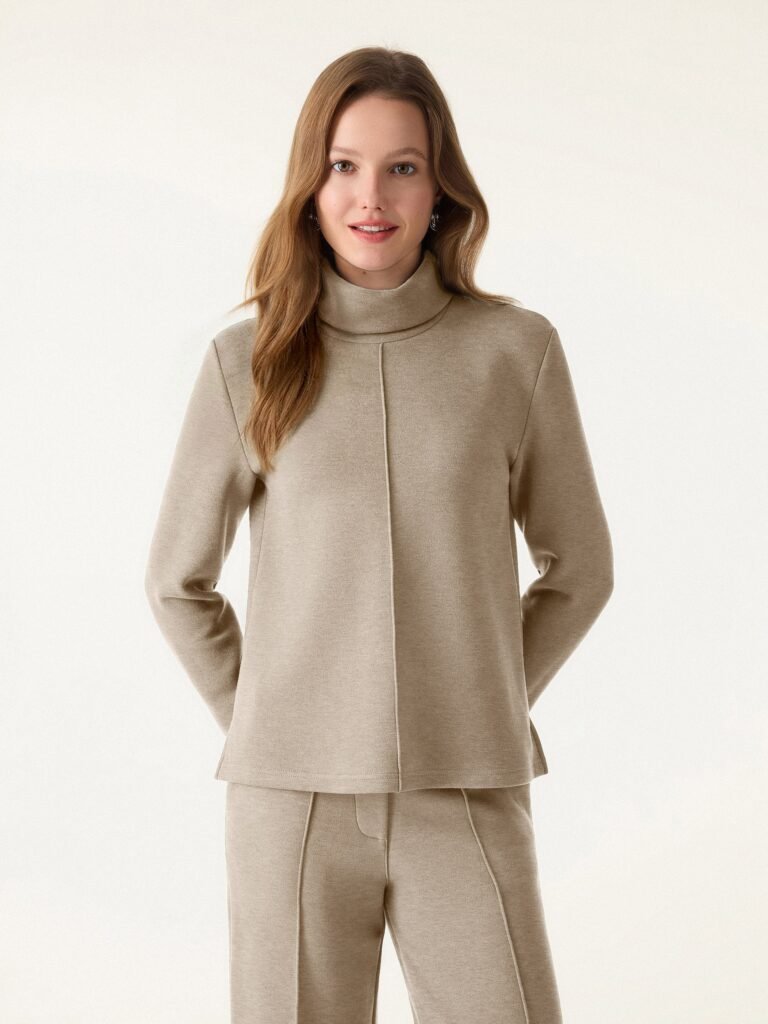FuzzLuxe Turtleneck Long Sleeve Top